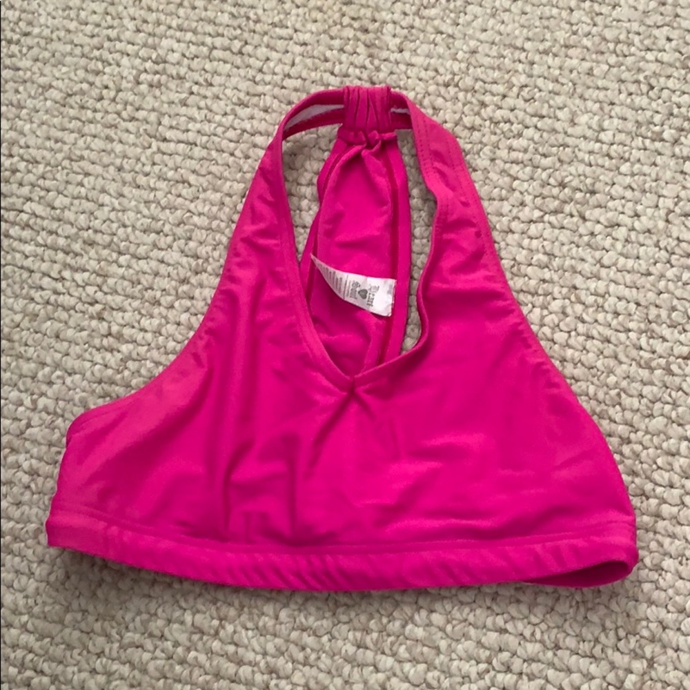 Pink sports bra